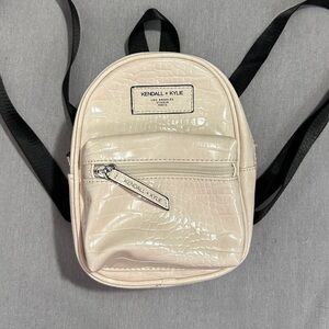 Kendall & Kylie mini backpack, cream, textured faux leather, teen, tween, school